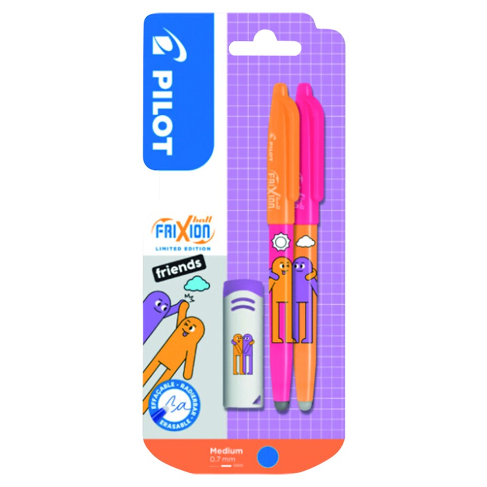 Pilot Frixion Ball Friends Clouds Friends Blue Ink X2 0.7 mm 2 pcs + Eraser