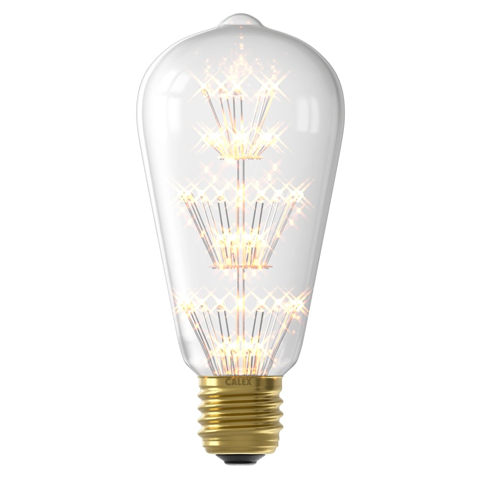 image 1 of Calex Decorative Clear E27 Led Rustic Bulb