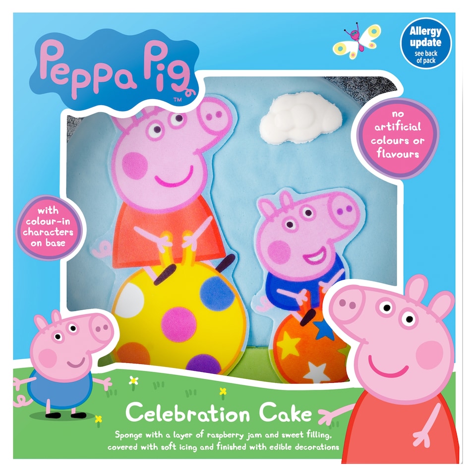Peppa Pig Celebration Cake with Raspberry Jam