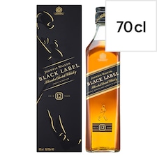 Johnnie Walker Black Label 12 Year Whisky Bottle 40% Vol 70cl