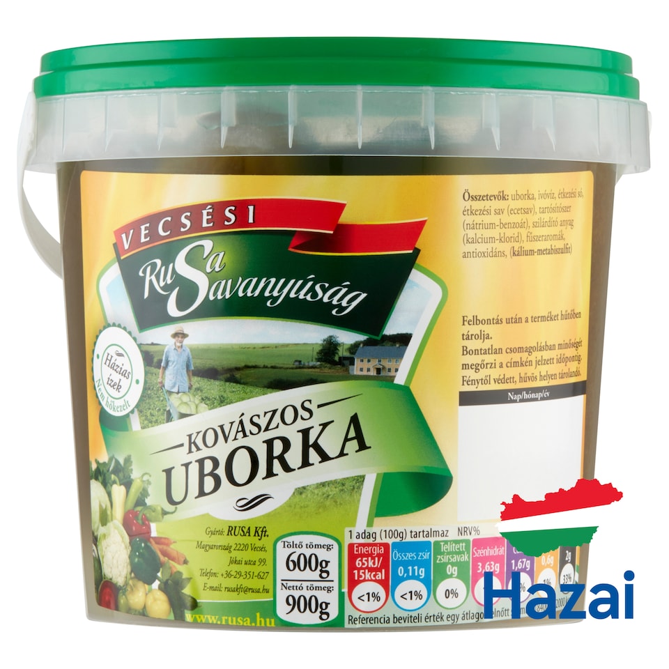 Rusa Savanyúság Pickled Gherkins 900 g