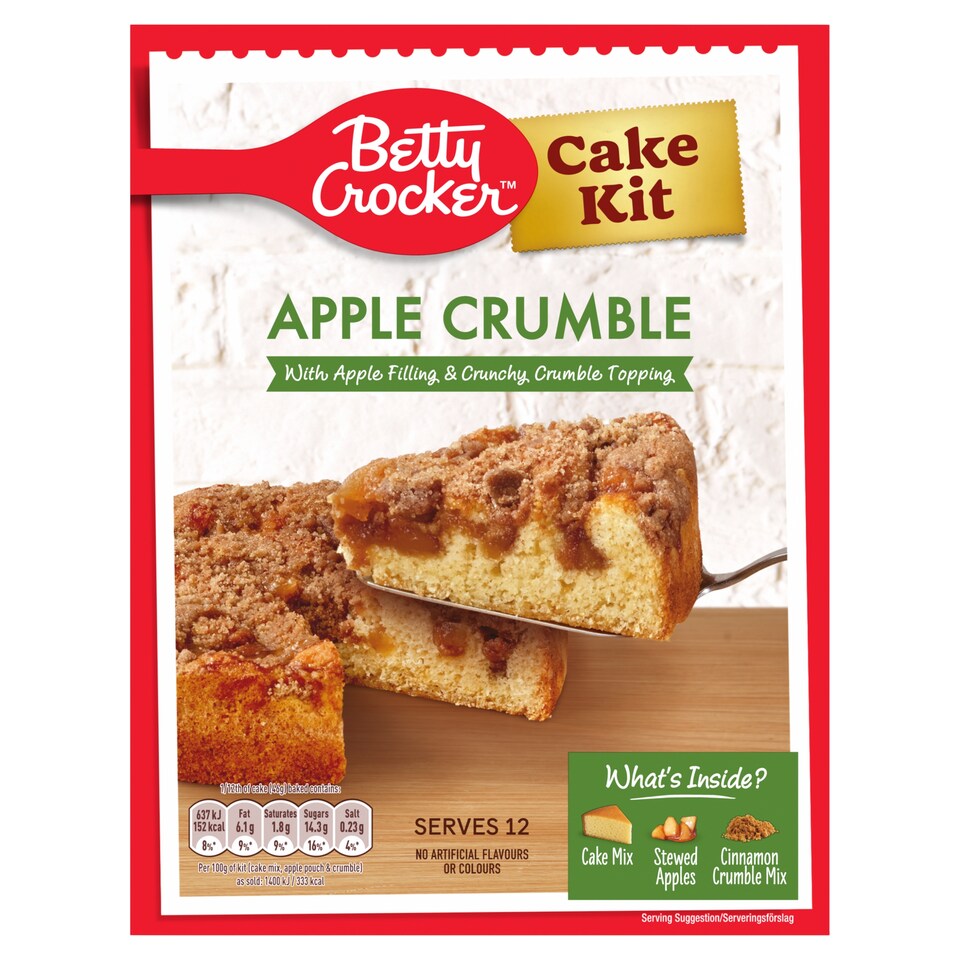 image 1 of Betty Crocker Apple Crumble Cake Kit 388g