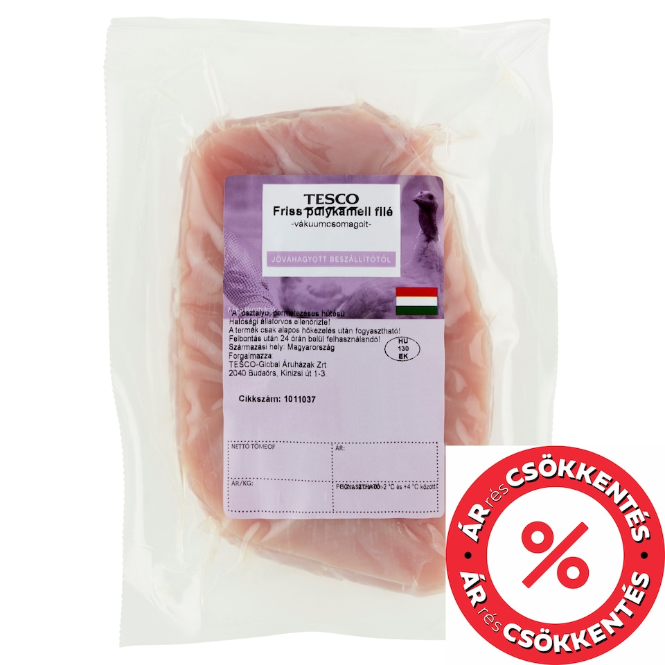Tesco friss pulykamell filé 450 g