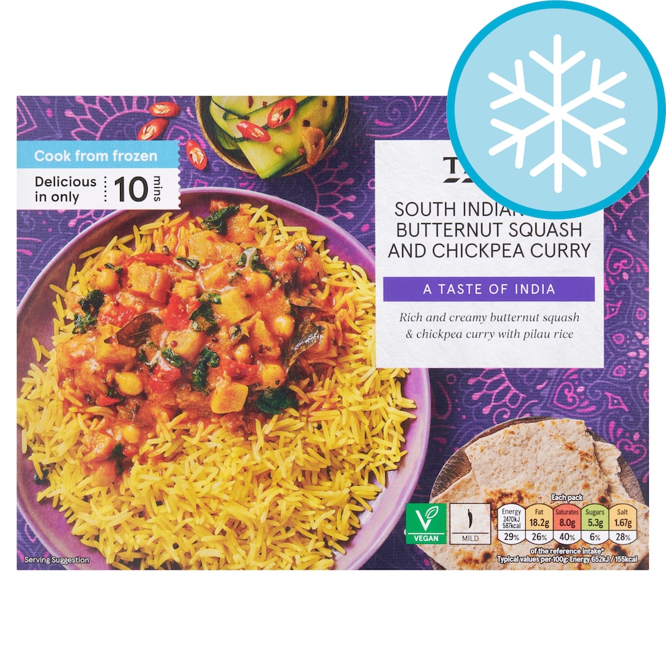 Tesco South Indian Style Butternut and Chickpea Curry 400g