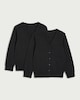 image 4 of F&F School Unisex 2-Pack Pure Cotton Knitted Cardigans in Grey