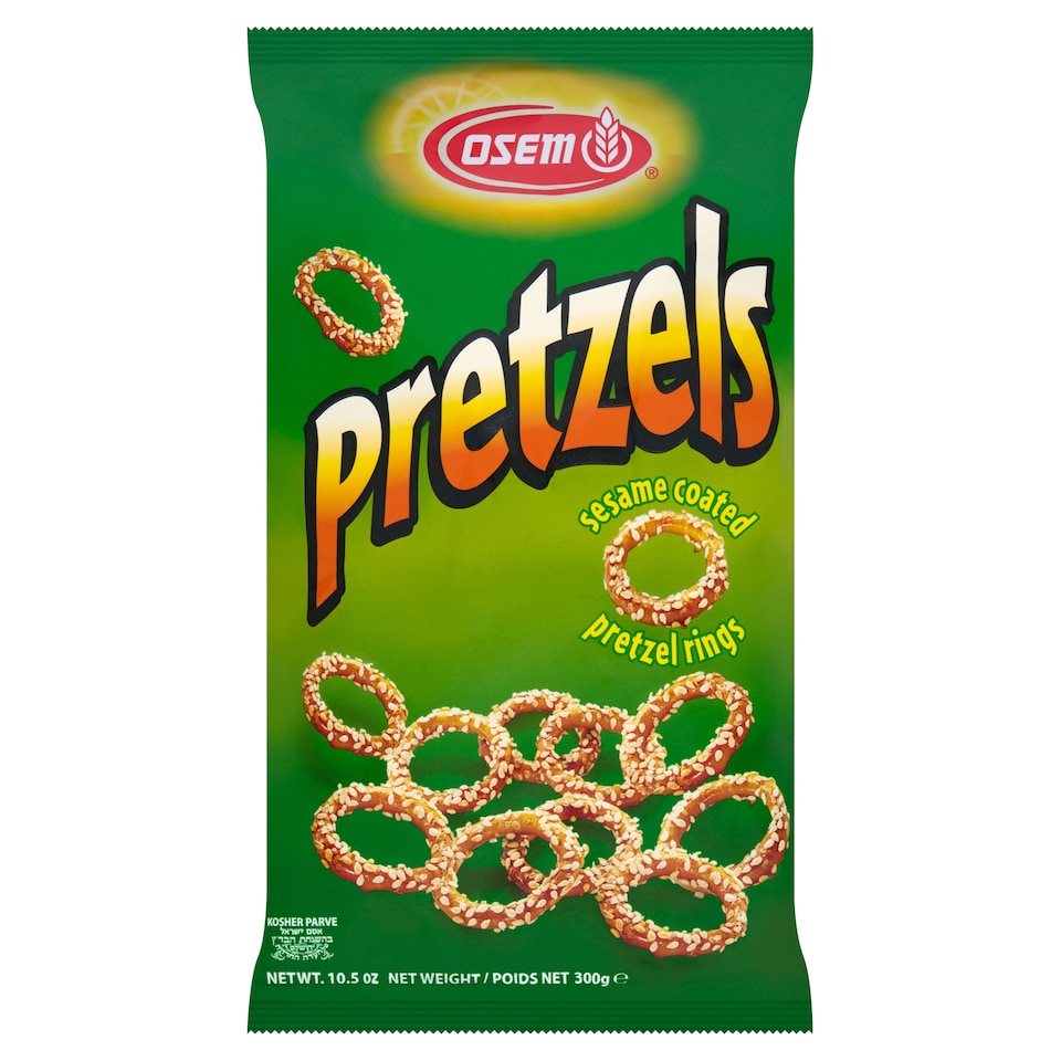 Osem Sesame Coated Pretzel Rings 300g