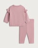 image 2 of F&F Baby 2-Piece Cotton Rich Dinosaur Print Sweatshirt and Leggings in Pink
