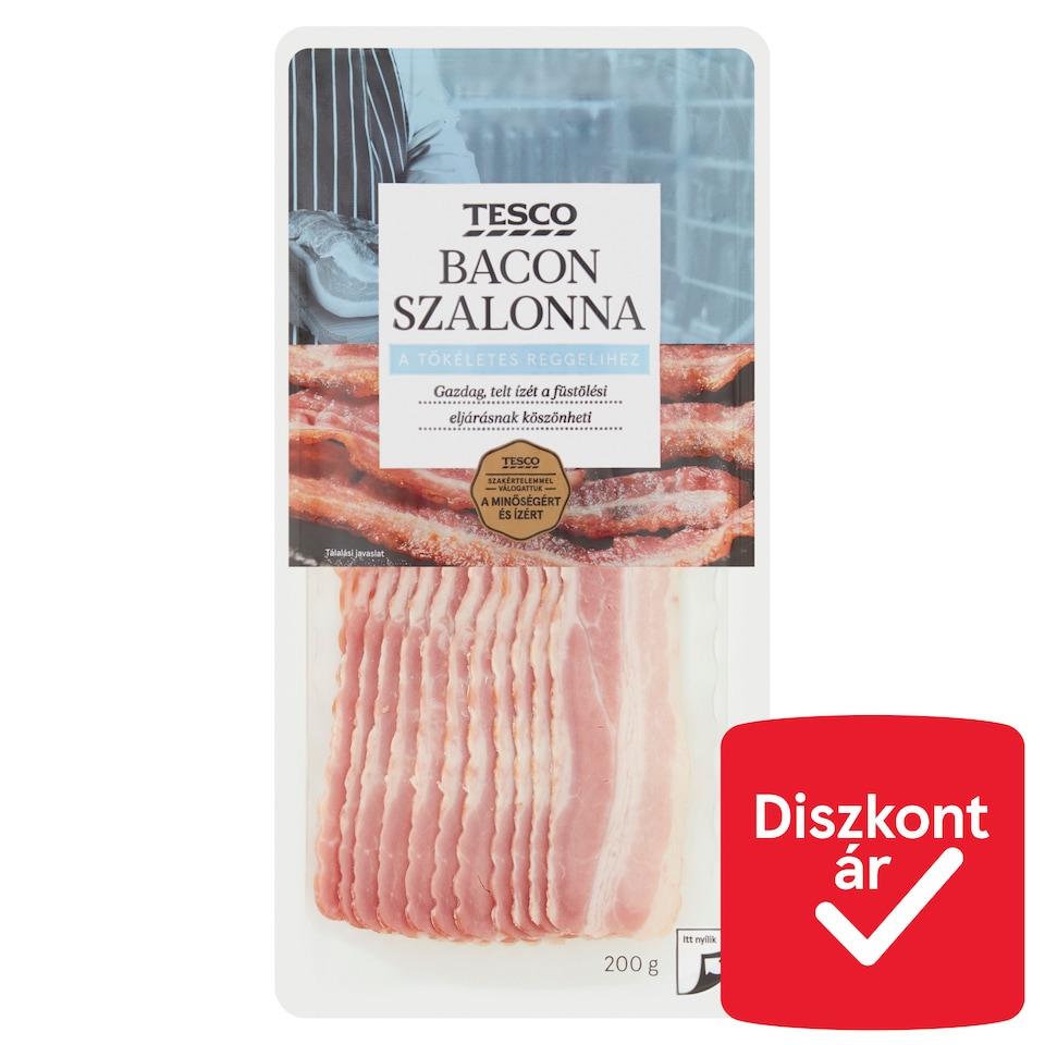 Tesco szeletelt bacon szalonna 200 g