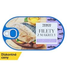 Tesco Filety z makrely v slnečnicovom oleji 170 g