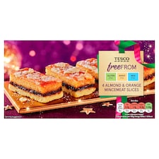 Tesco Free From Almond & Orange Mincemeat Slices 176g
