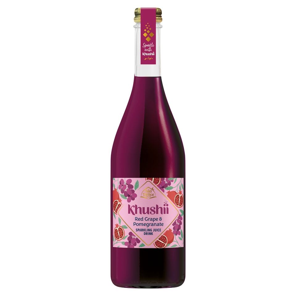 Isla Delice Khushii Red Grape & Pomegranate Sparkling Juice Drink 750ml