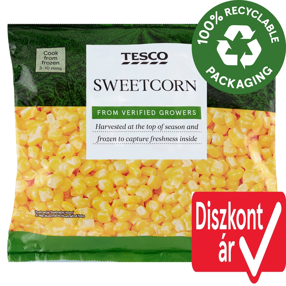 Tesco Quick-Frozen Sweetcorn 450 g