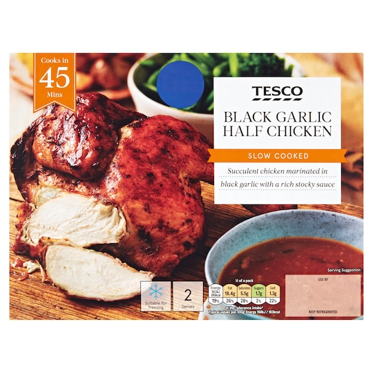 Tesco Black Garlic Half Chicken 700G
