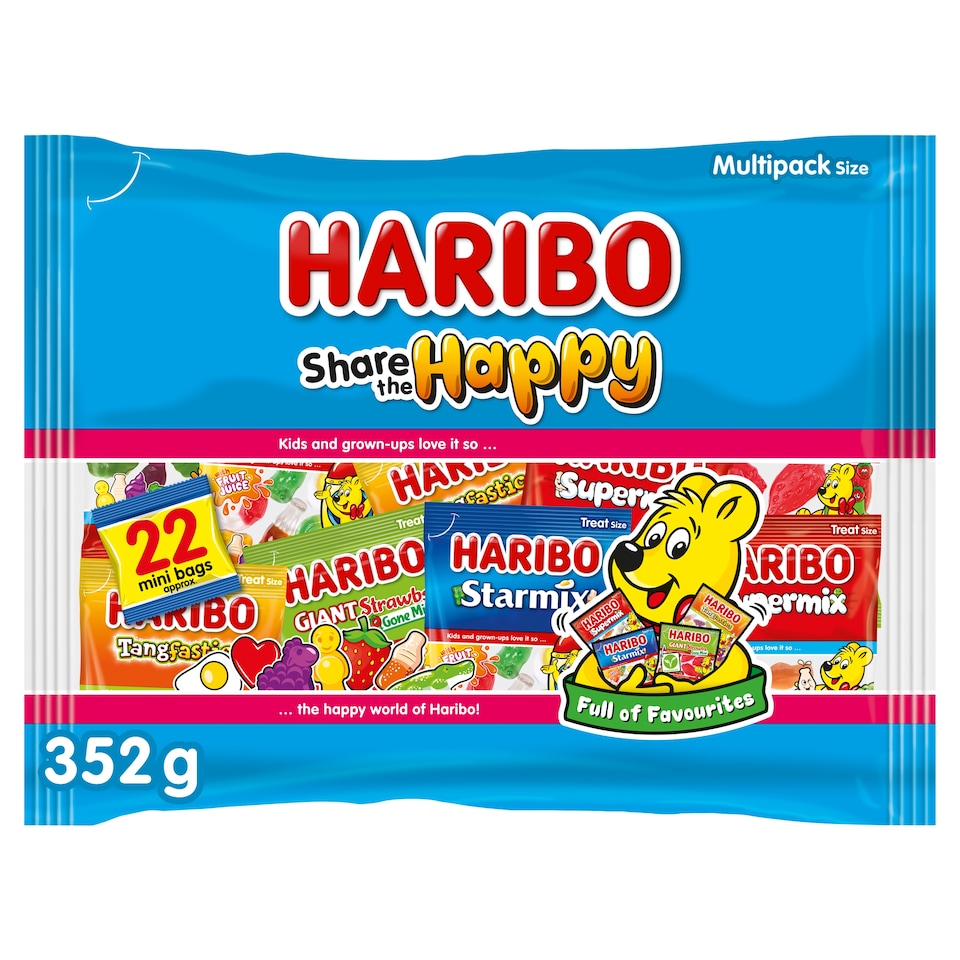 Haribo Share The Happy Fizzy & Fruit Gums 352G