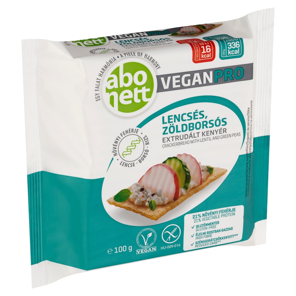 Abonett VeganPro Crackerbread with Lentil and Green Peas 100 g
