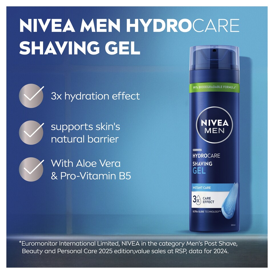 image 1 of NIVEA MEN Protect & Care Moisturising Shaving Gel 200ml