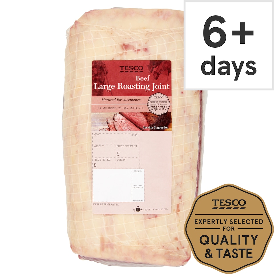 image 1 of Tesco Large Beef Roasting Joint With Basting Fat