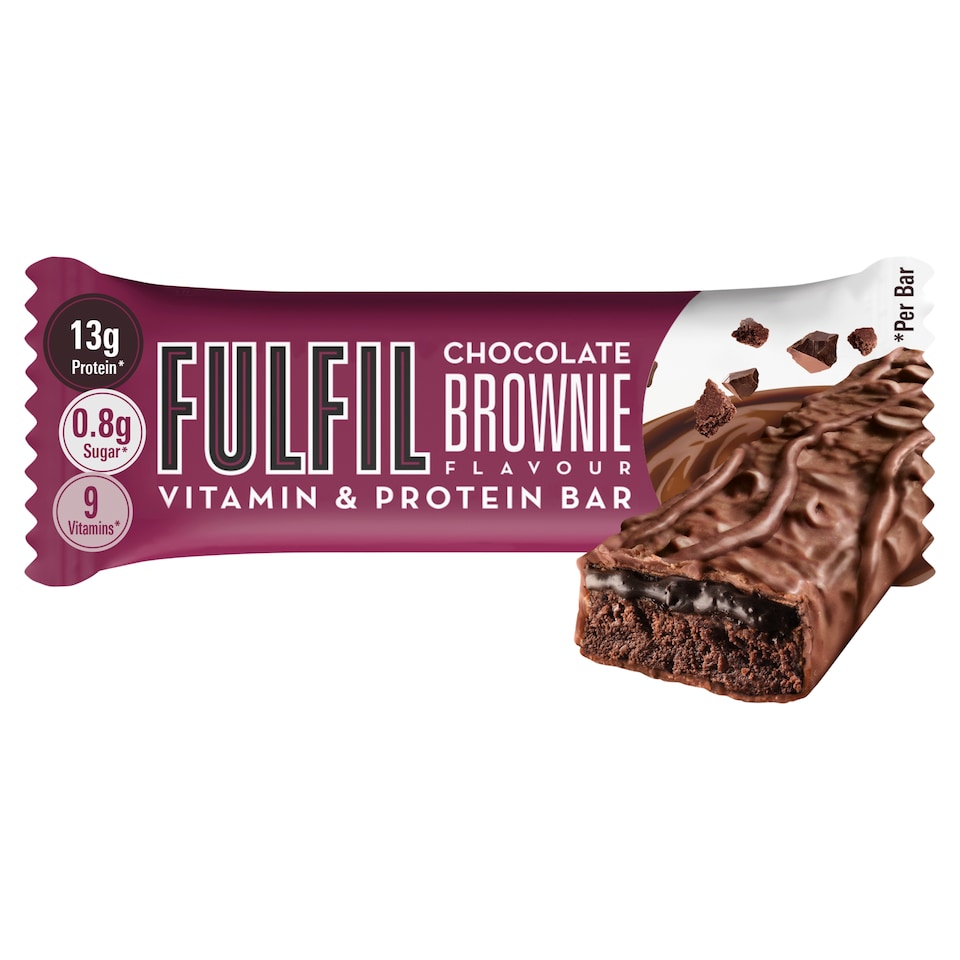 image 1 of Fulfil Chocolate Brownie Vitamin & Protein Bar 40G