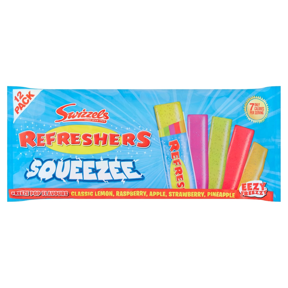 Swizzels 12X50ml Refreshers Pops Squeezee Freeze