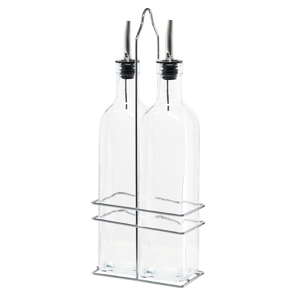 image 1 of Tesco Oil & Vinegar Glass Cruet Set