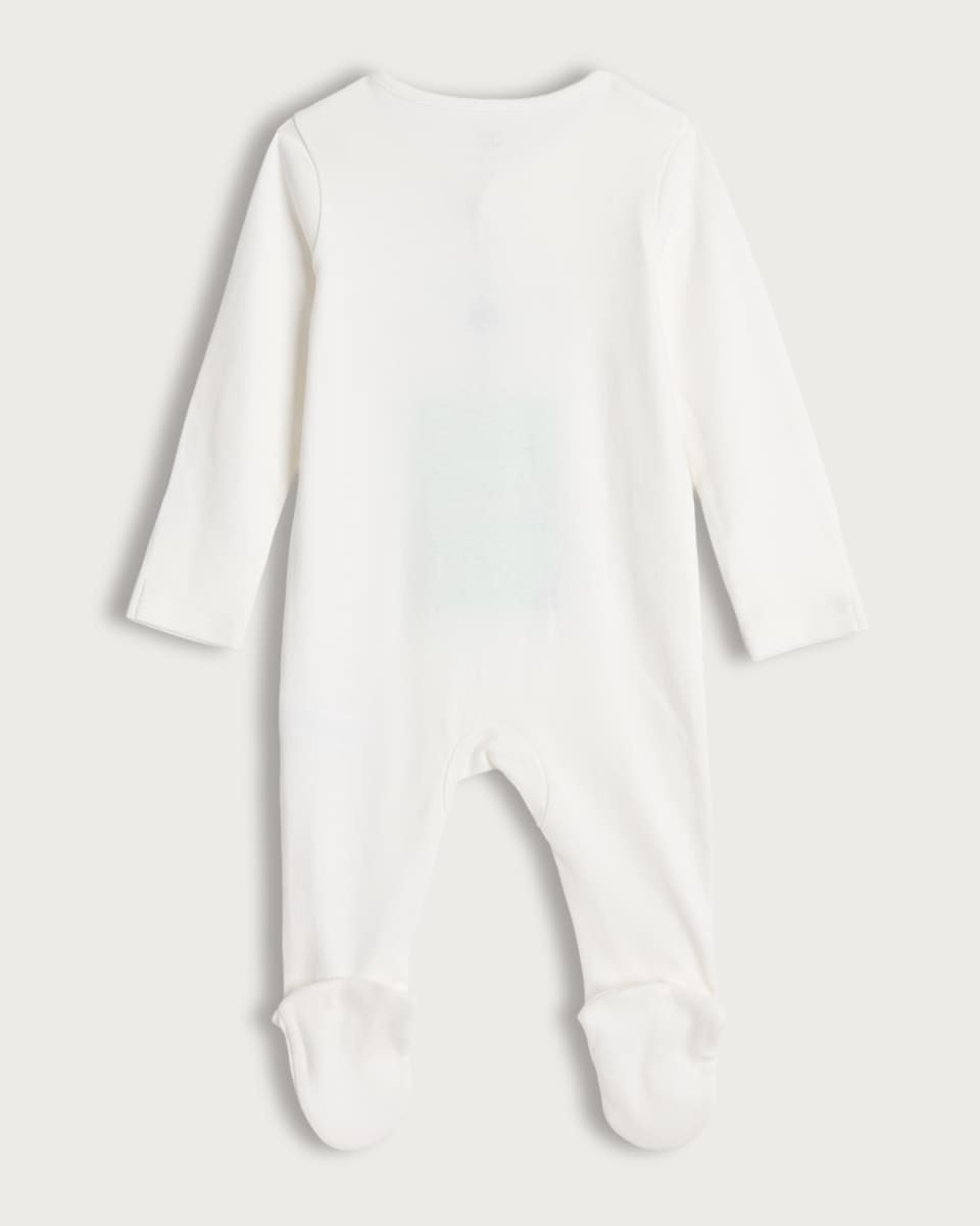image 1 of F&F Baby Pure Cotton I Love My Daddy Baby Embroidered Sleepsuit in Multi Pink