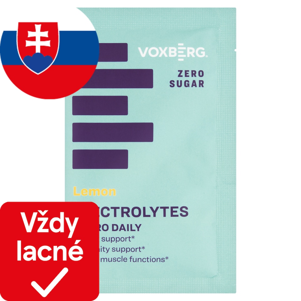 Voxberg Prášok na prípravu nápoja s obsahom elektrolytov a vitamínov s citrónovou príchuťou 10 g