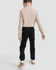 image 2 of F&F Boys Cotton Rich Cuffed Cargo Joggers in Black