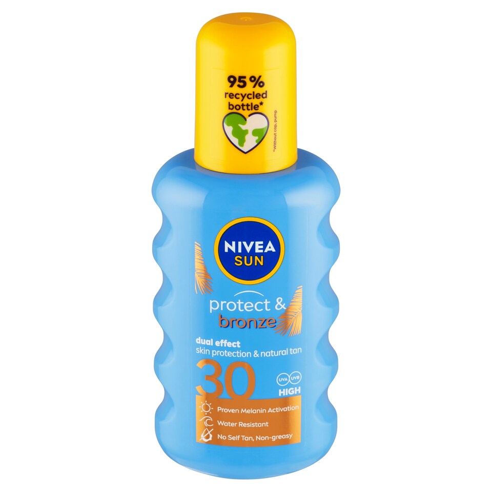 obrázok 1 z Nivea Sun Protect & Bronze Sprej na opaľovanie podporujúci zhnednutie OF 30 200 ml