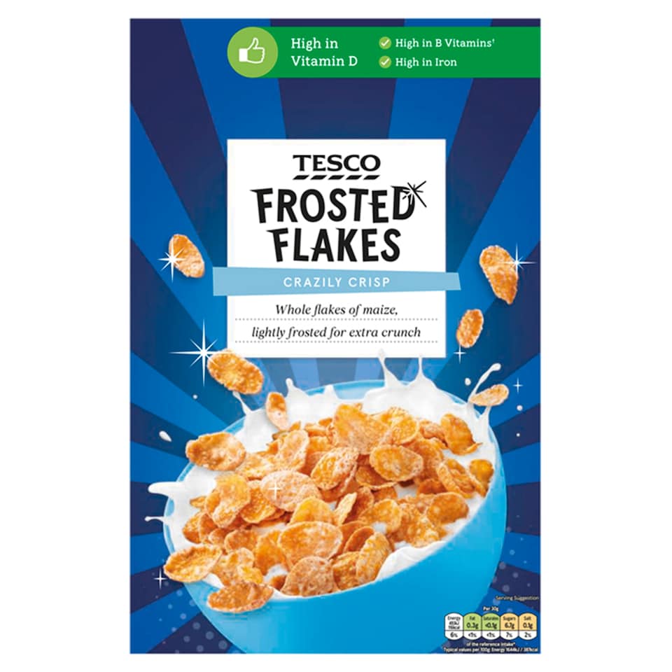 Tesco Frosted Flakes Cereal 500G