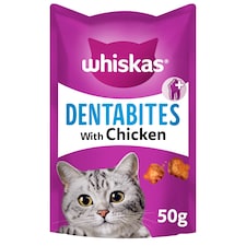 Whiskas Dentabites Cat Treat Biscuits Chicken 50g