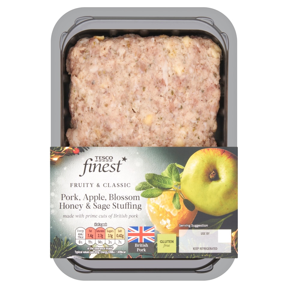 Tesco Finest Pork Apple, Honey & Sage Stuffing 350G