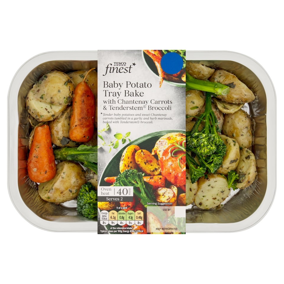 Tesco Finest Baby Potatoes, Chantenay Carrots & Tenderstem® Broccoli 400g
