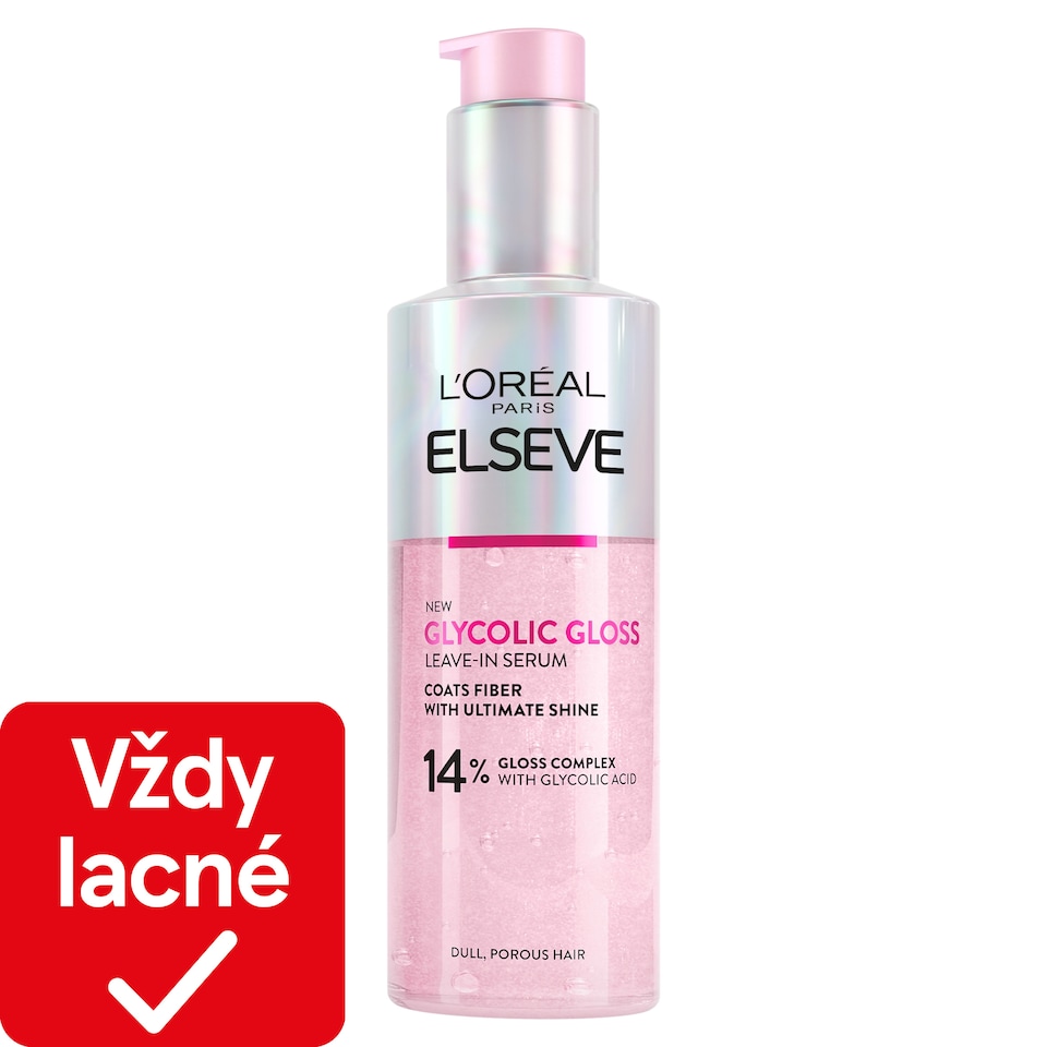 L´Oréal Paris Elseve Glycolic Gloss bezoplachové sérum s kyselinou glykolovou, 150 ml