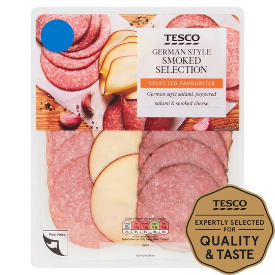 Tesco German Style Meat & Cheese Selection 120G Tesco Groceries