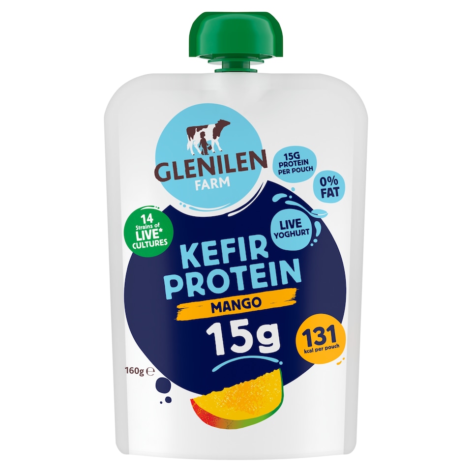 Glenilen Farm Kefir Protein Mango Yoghurt Pouch 160g