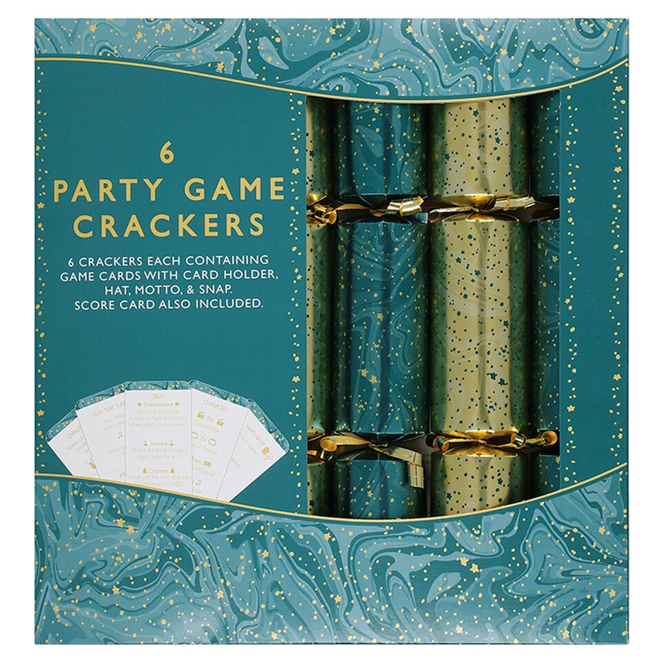 image 1 of Tesco Party Game Crackers 6 Pack