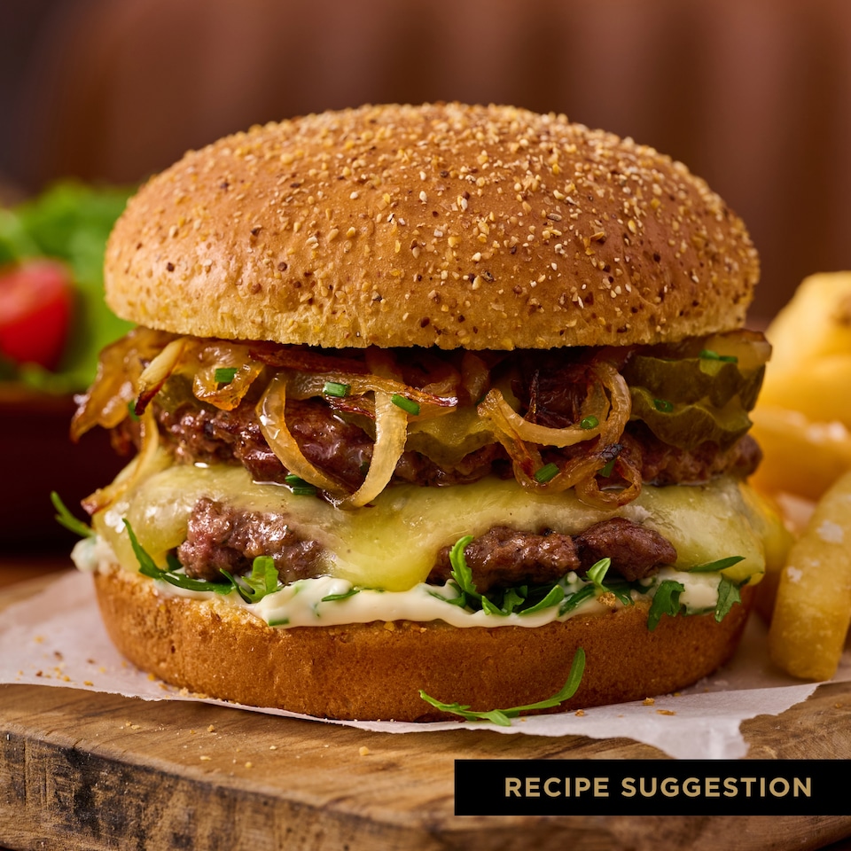 image 1 of St Pierre 4 Caramelised Onion Brioche Burger Buns Limited Edition