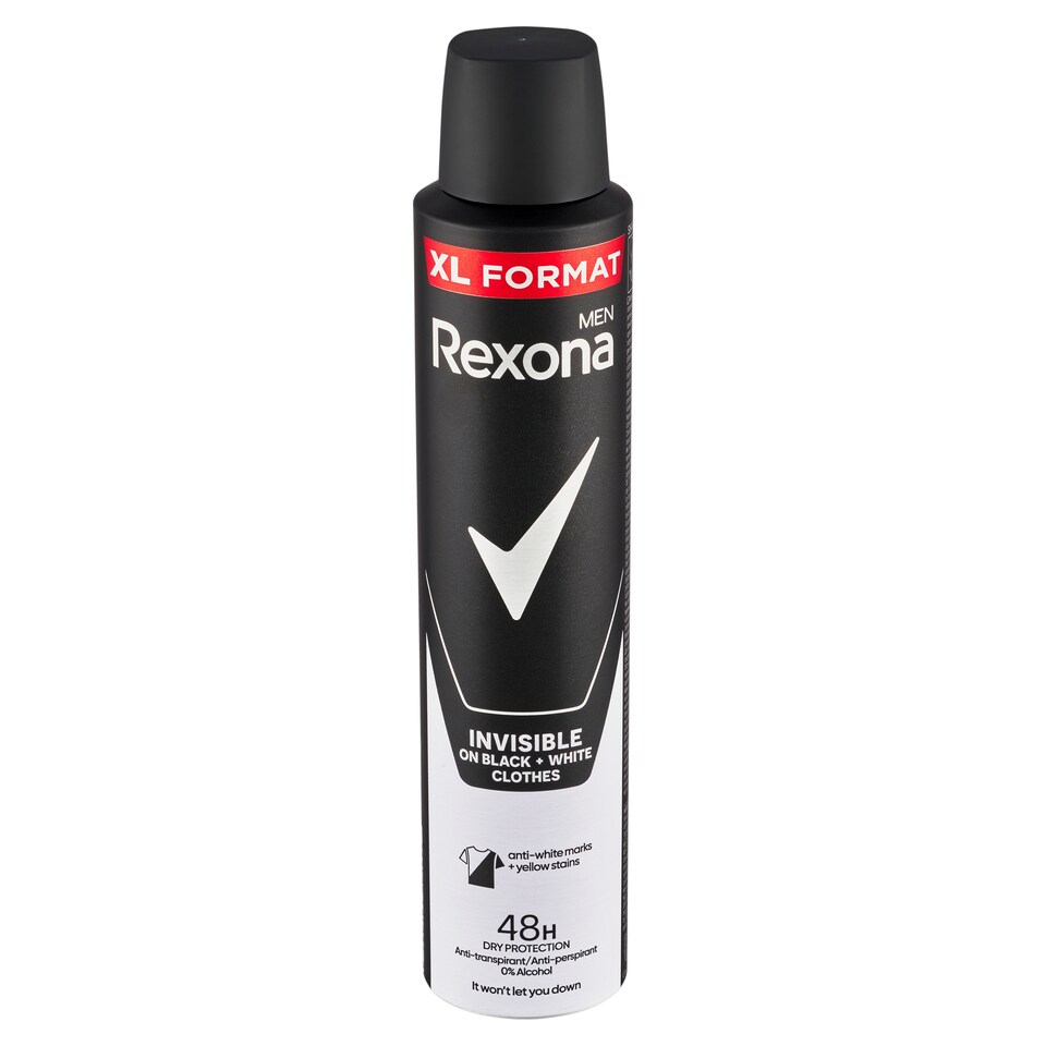 Obrázek 1 pro produkt Rexona Men Invisible Black & White compressed antiperspirant sprej 200ml