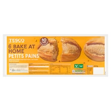 Tesco Bake at Home Part Baked Mini White Rolls 6 Pack