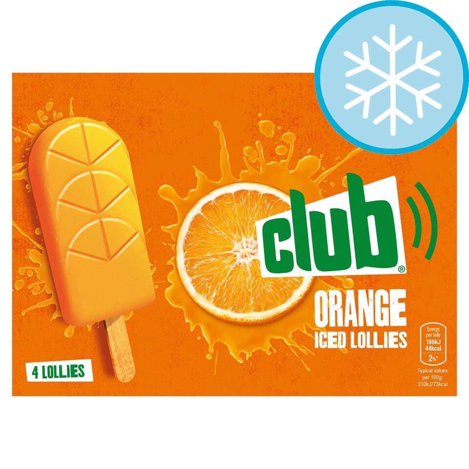 Club Orange Iced Lollies 4 x 60ml