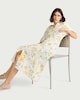 image 1 of F&F Floral Collared Midi Dress in Multi White