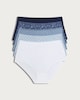 image 1 of F&F 5-Pack Cotton Rich Floral Full Brief Knickers in Blue