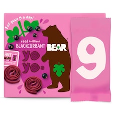 Bear Blackcurrant Fruit Rolls YoYos 9 x 20g