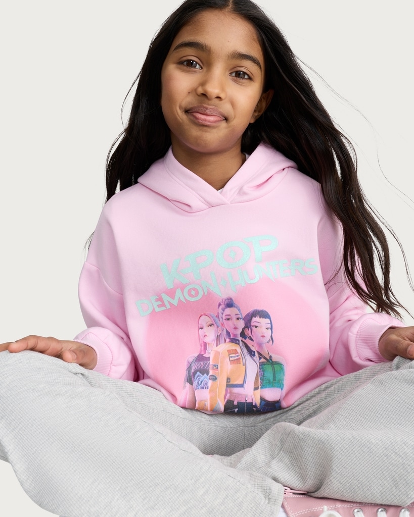 K-Pop Demon Hunters Cotton Rich Hoodie in Pink