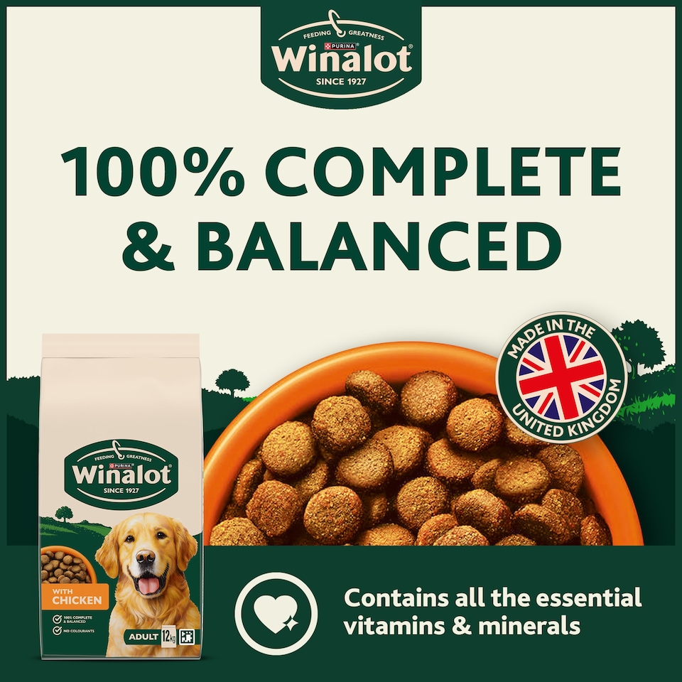 image 1 of WINALOT Chicken Dry Dog Food 12kg