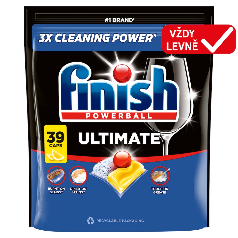 Finish Powerball Ultimate Lemon Dishwasher Capsules 39 pcs 503.1g