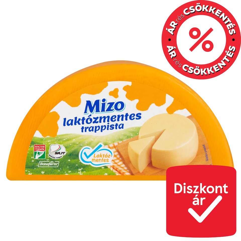 Mizo laktózmentes trappista sajt 700 g