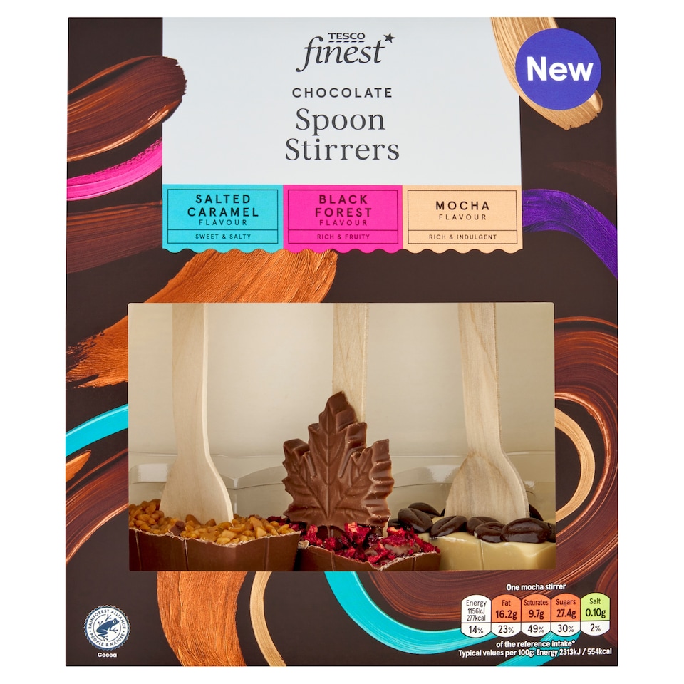 Tesco Finest Hot Chocolate Stirrers Selection 150g.