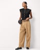 image 1 of F&F Knitted Button Up Waistcoat in Black