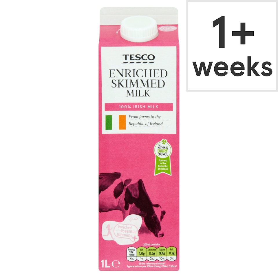 Tesco Slimline Milk 1Ltr